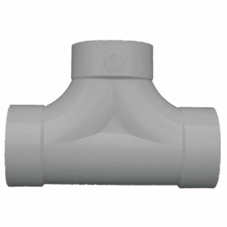 IPEX 4 In. PVC Sewer and Drain Two Way Tee 414155BC